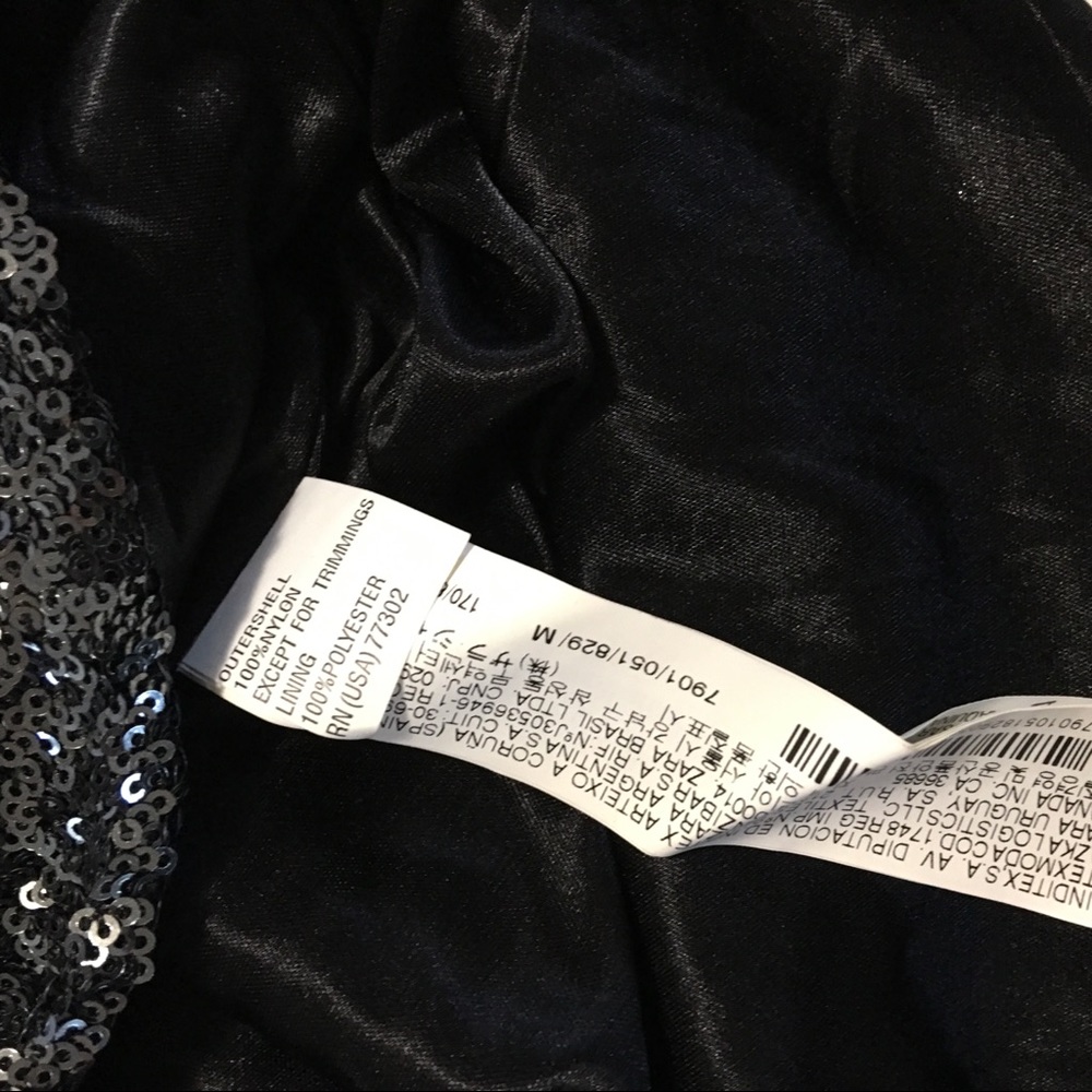 ❤️SOLD❤️Zara Basic Black Sequin Top. NWT! - Picture 8 of 8